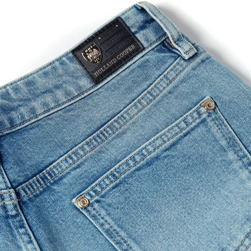 Holland Cooper High Rise Denim Short - Vintage Indigo-4